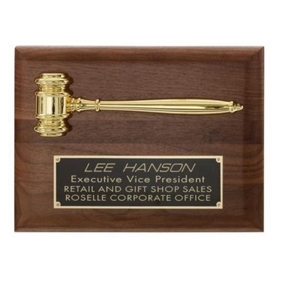 Gavel Plaque - Walnut