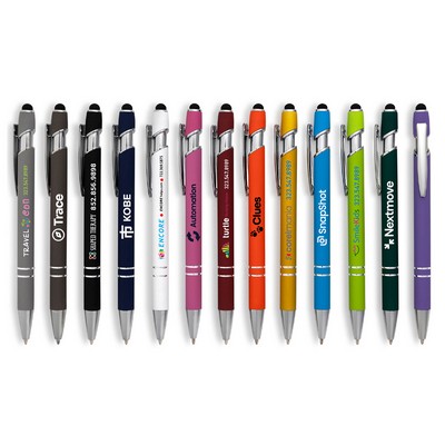 Alexandria Stylus Satin Soft Touch Click Metal Pen